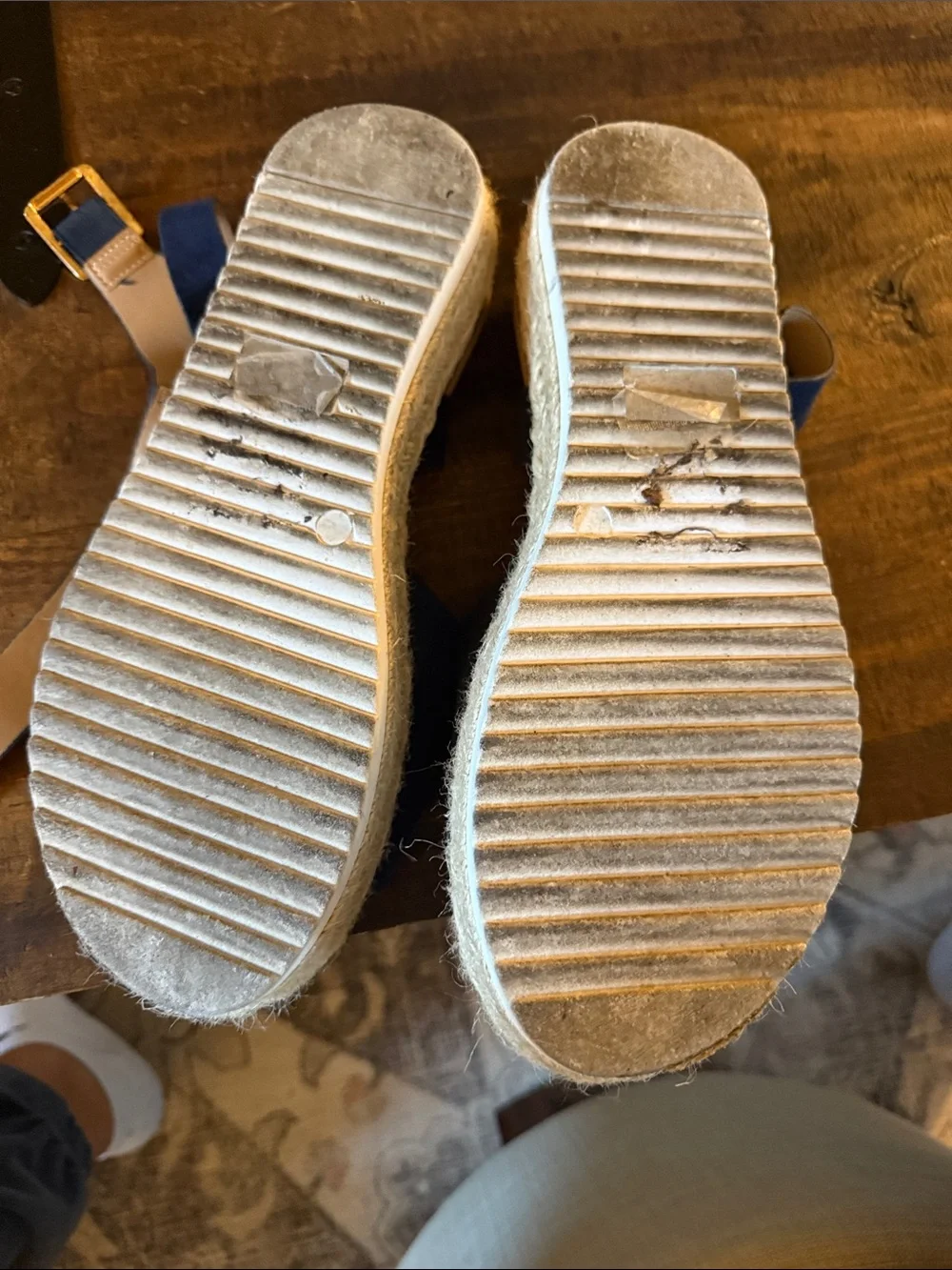 Dream Pairs Navy Suede Espadrille Sandals